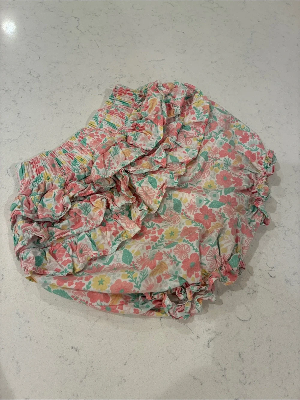 Floral Smocked Tank & Bloomers Matching Set - Pink & Mint
